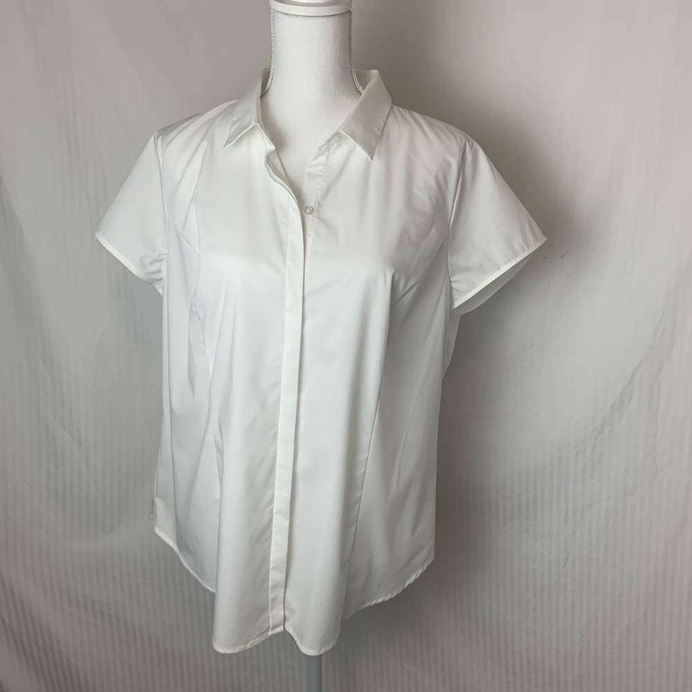White button up blouse